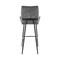 Armen Living Panama 26" Counter Height Bar Stool in Charcoal Fabric and Black Finish LCPMBACH26 - alternate 8